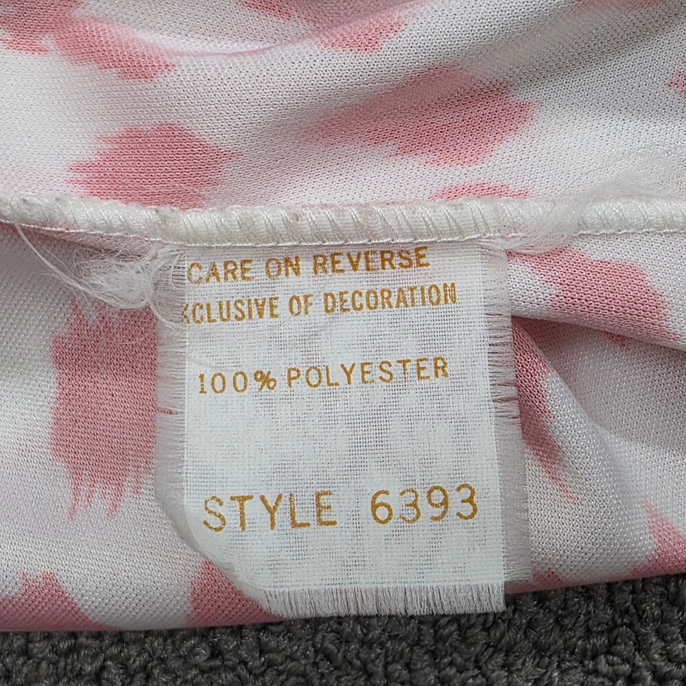Travel-Lite Vintage‎ Red White Animal Print Zip Mock Neck Dress Medium - Picture 7 of 9